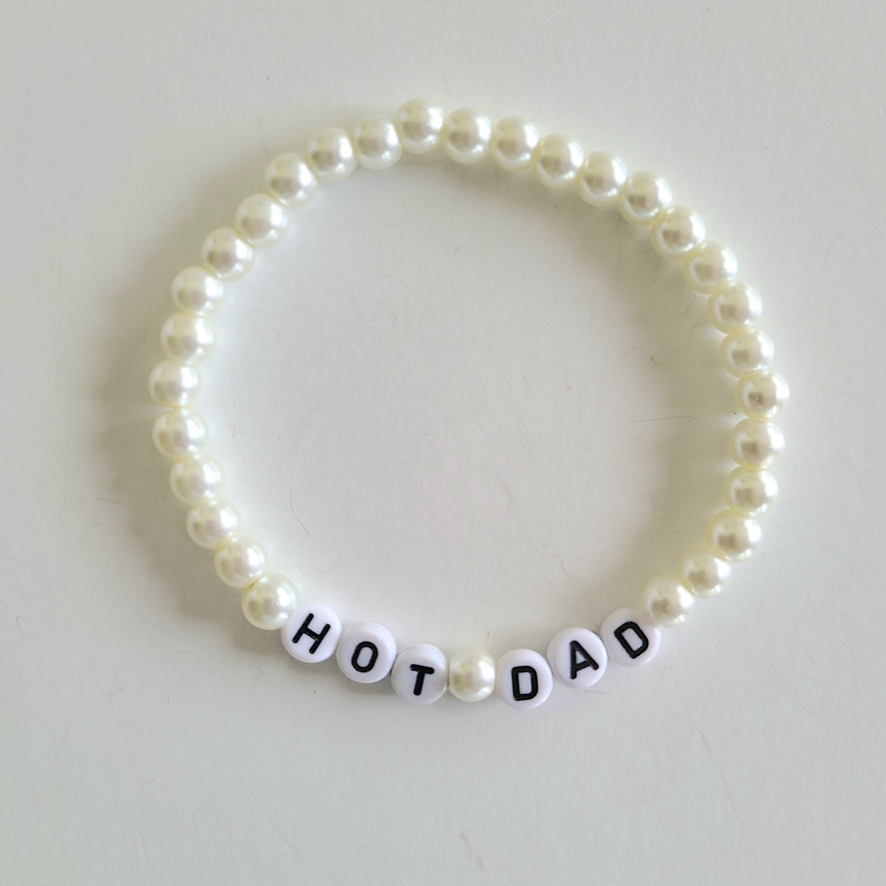 Hot Dad Pearl Beaded Bracelet